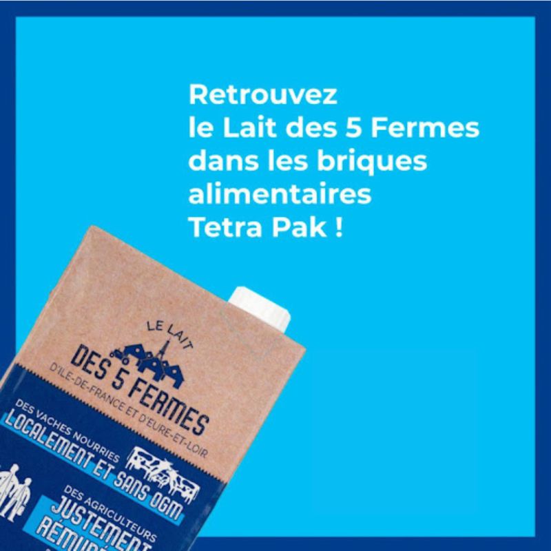 Tetra pak et Lait des 5 fermes